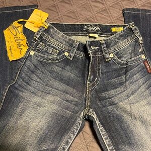 Silver Cropped Jeans